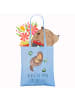 Mr. & Mrs. Panda Shopping Tasche Otter Seerose mit Spruch in Sky Blue