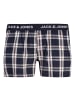 Jack & Jones Web-Boxershorts 3er Pack in Dunkelblau/Weiß