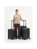 Police London 4 Rollen Kofferset 3-teilig mit Dehnfalte deep black