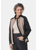 GOLDNER Kurzgröße:  Leichte Freizeitjacke mit Stehkragen in schwarz / sand