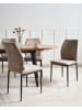 Beliani 4er-Set Esszimmerstuhl ROCHEPORT in Beige/Schwarz