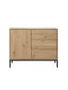 CALICOSY Kommode LENNY in Eiche - (W)90  x (H)80  x (L)40 cm
