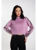 faina Damen Strickpullover Mit Pailletten in Mauve