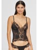 PETITE FLEUR GOLD Spitzentop in schwarz