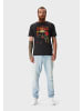 OLDSKULL T-Shirt Asian Monk Ramen Treet Graphic in Black