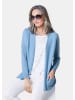 GOLDNER Langarm Feinstrick-Cardigan in pazifikblau