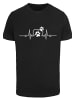 F4NT4STIC T-Shirt Herzschlag Hunde Liebe in schwarz