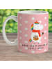 Mr. & Mrs. Panda Kaffeebecher Einhorn Pilz mit Spruch in Rot Pastell