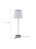 relaxdays Tischlampe in Weiß/ Silber - (H)47 x Ø 17 cm