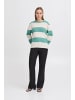 ICHI IHDUSTY LS STRIPE regular fit in Beryl Green