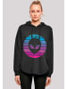F4NT4STIC Oversized Hoodie Alien Kopf in schwarz