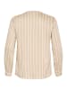 KAFFE curve Langarm-Bluse KCsida in Feather Gray / Chalk Stripe