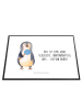 Mr. & Mrs. Panda Tischpad Pinguin Lolli mit Spruch in Weiß