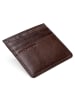 Farmhood Memphis Kreditkartenetui RFID Schutz Leder 10 cm in dark brown
