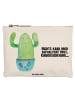 Mr. & Mrs. Panda Pouch Kaktus Happy mit Spruch in Weiß