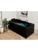 Beliani Whirlpool Badewannen VARADERO in Schwarz/Silber - (W) 90 x (H) 66 x (L) 183 cm