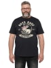 Men Plus Kurzarm T-Shirt in schwarz