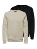 ONLY & SONS Sweatshirt Ceres in Schwarz / beige