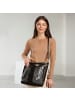 Florence Florence Beuteltasche, Shopper Leder schwarz ca. 41cm
