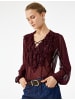 KOTON BLUSE LS in Bordo