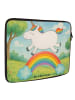 Mr. & Mrs. Panda Hülle Laptop Einhorn Regenbogen Design ohne Spruch in Weiß