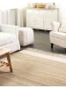 Beliani Geflochtener Teppich MIRZA in Beige/Rosa - (W) 160 x (H) 0.6 x (L) 230 cm