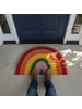 relaxdays Kokosfußmatte "Regenbogen" in Bunt - 80 x 50 cm