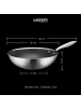 Mäser Wok 30 cm, Edelstahl Hestia Keramik in Silber / Schwarz
