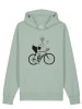 wat? Apparel Sweatshirt Fahrrad und Pizza in Aloe