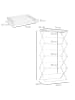 HOMCOM Wäscheständer in Weiß 74L x 35B x 144H cm
