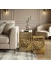 FineBuy Beistelltisch in Gold / Aluminium / 30x30x45