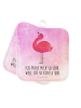 Mr. & Mrs. Panda Topflappen Flamingo Stolz mit Spruch in Aquarell Pink