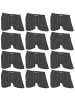 VCA® 12er Pack Boxershorts Nadelstreifen, Microfaser Pants in Grau