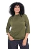 Ulla Popken Shirt in dunkel khaki