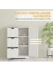 HOMCOM Badezimmerschrank-60L x 30B x 80H cm-Weiß