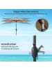 COSTWAY Sonnenschirm 230 cm beidseitig 35° knickbar in Braun