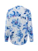 Franco Callegari Blusenshirt in blau weiß - 0070