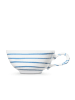 Gmundner Keramik Blaugeflammt Teetasse Cup in Weiß