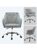 SONGMICS 2er-Set: Bürostuhl Tyra in Hellgrau - (B)58 x (H)96 x (T)60.8 cm
