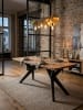 KADIMA DESIGN Esszimmertisch 160x80x76 cm Massivholz Metall Esstisch