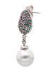 myMo at night Women Earrings in Silver White Pink