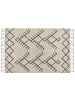 Beliani Kurzflor ERLER in Beige/Schwarz - (W) 160 x (H) 1.2 x (L) 230 cm