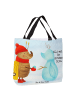 Mr. & Mrs. Panda Shopper Tasche Nachtfalter Schneemann Design mi... in Weiß