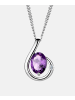 Diamant L'éternel Halskette mit Anhänger aus 585 Weißgold mit 0.69 Karat Diamant mit Amethyst i...