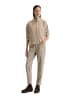 Marc O'Polo Crinkle-Streifenbluse relaxed cropped in Medium Beige