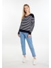 DreiMaster Maritim Damen Strickpullover in Schwarz Weiss