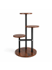 relaxdays Pflanzenregal in Schwarz/ Braun - (B)30 x (H)53 x (T)30 cm