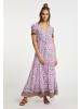 usha FESTIVAL Damen Maxikleid Mit Blumenprint in Rosa Mehrfarbig