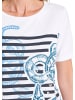 GOLDNER Jerseyshirt mit maritimen Print in weiß / marine / gemustert