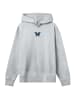 F4NT4STIC Hoodie Schmetterling bestickt in grau meliert